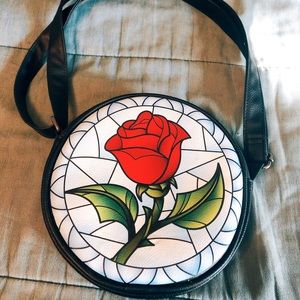 Beauty & The Beast Enchanted Rose Crossbody Purse